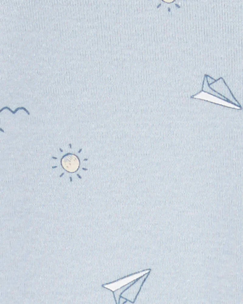 CARTERS BEBE NIÑO PIJAMA BLUE PAPER AIRPLANE