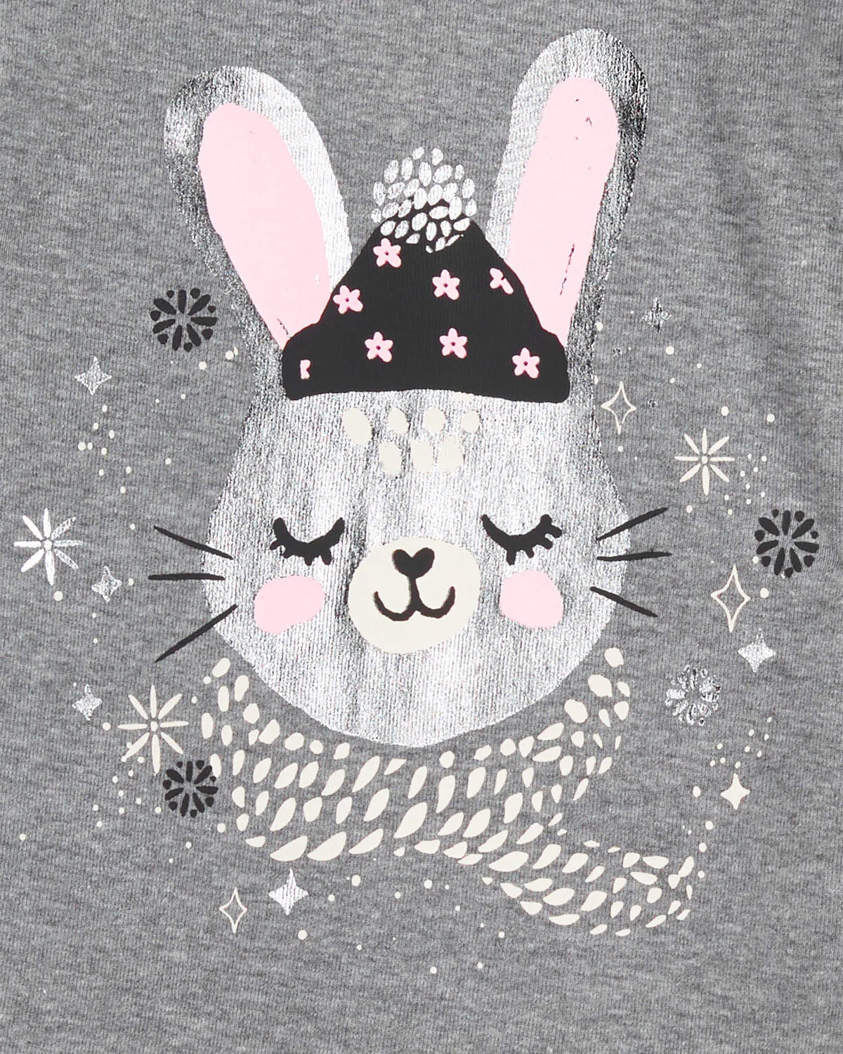 CARTERS BEBE NIÑA PIJAMA BUNNY GREY 4PK