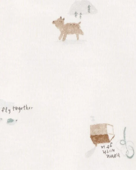 CARTERS BEBE NIÑO PIJAMA IVORY PRINT Y11472