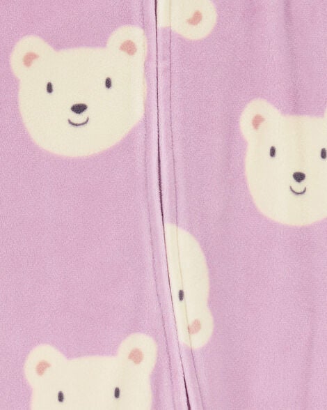 CARTERS BEBE NIÑA PIJAMA BEAR FACE PRINT PINK