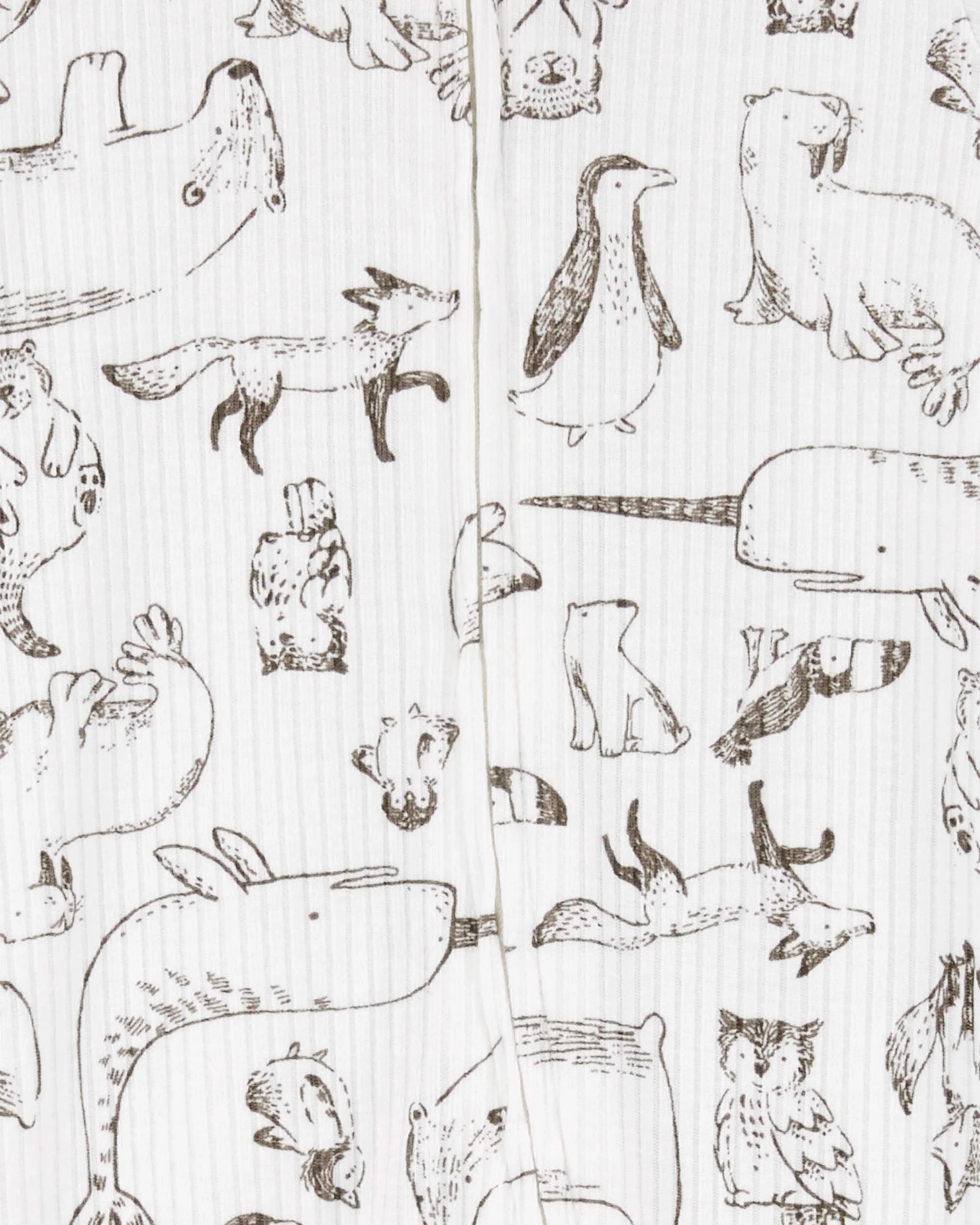 CARTERS BEBE NIÑO PIJAMA IVORY ANIMAL PRINT Y11470