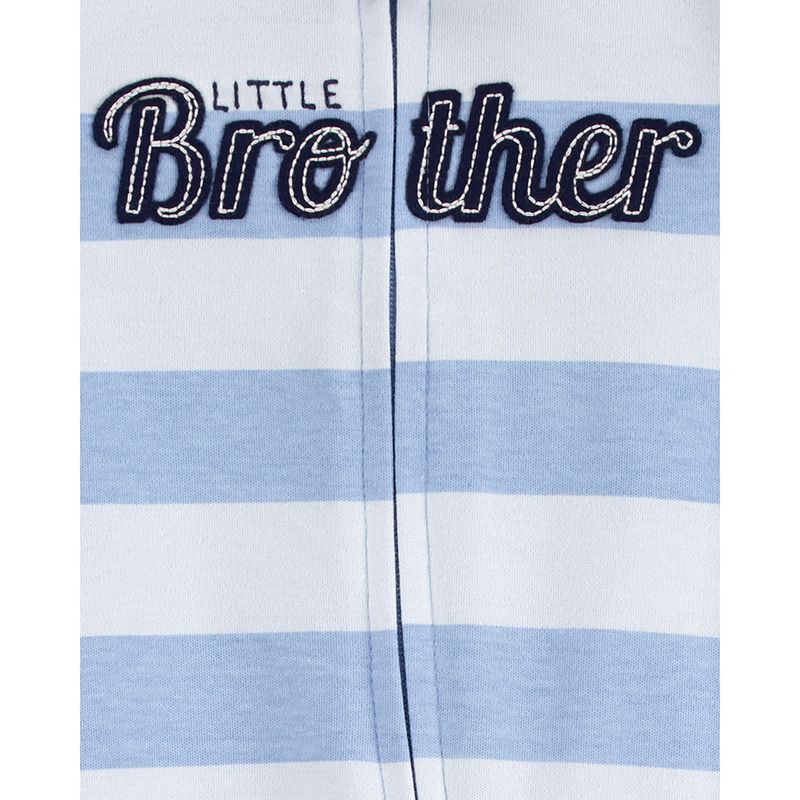 CARTERS BEBE NIÑO PIJAMA BLUE STRIPE LITTLE BRO