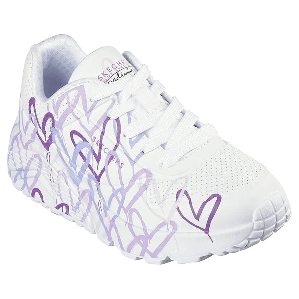 SKECHERS NIÑA ZAPATILLA UNOLITE WHITE/PURPLE Y13444