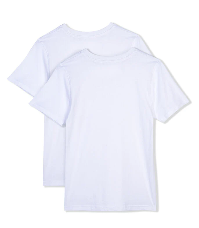 CALVIN KLEIN NIÑO TSHIRT 2PK WHT/WHT