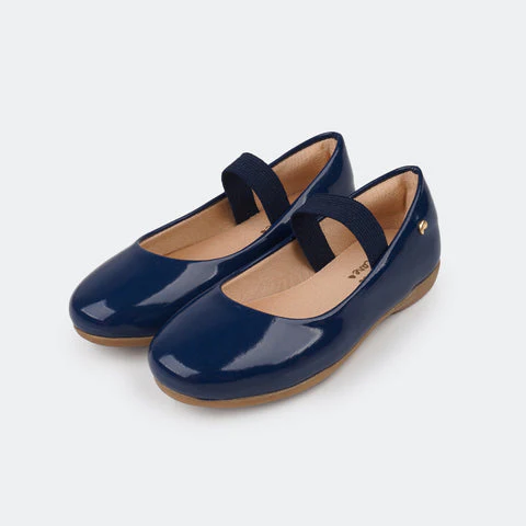PAMPILI BEBE NIÑA ZAPATO MARINHO VERNIZ