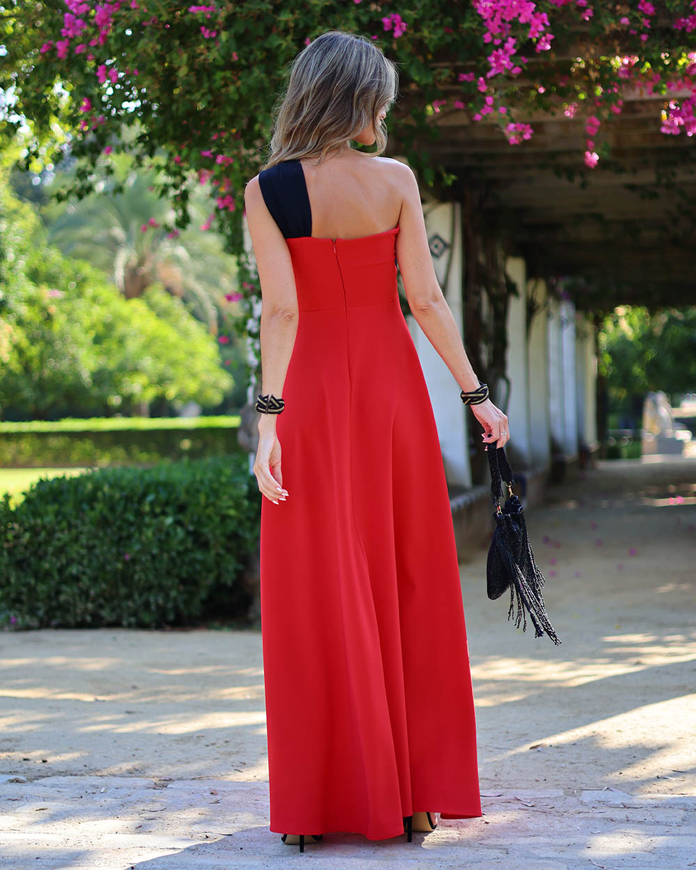 Vestido Anais rojo Negro./ ULTIMAS TALLAS SIN REPOSICION