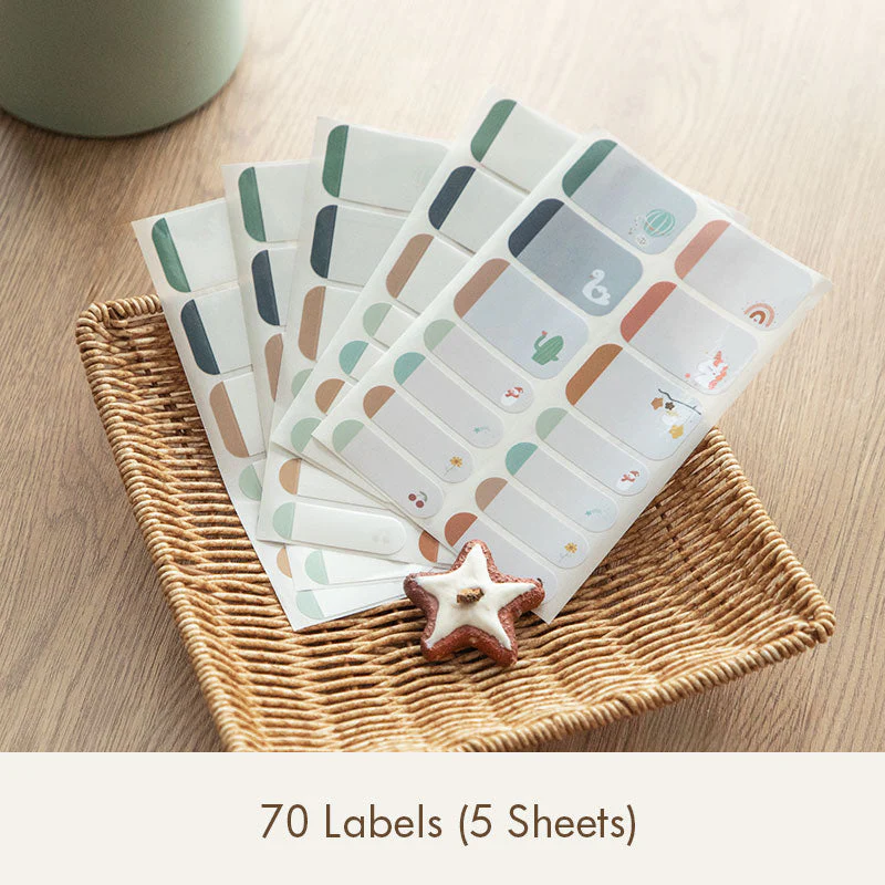 MOONKIE ETIQUETAS PARA ALMACENAR ALIMENTOS 70PZ