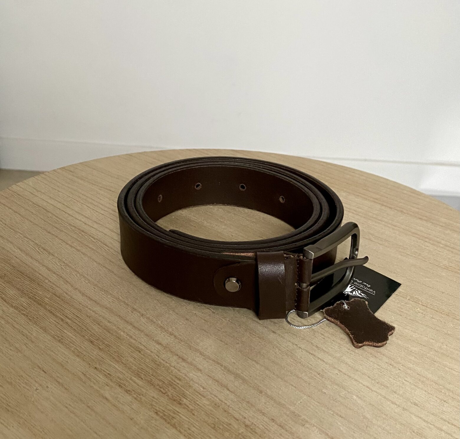 Cinturón caballero de piel