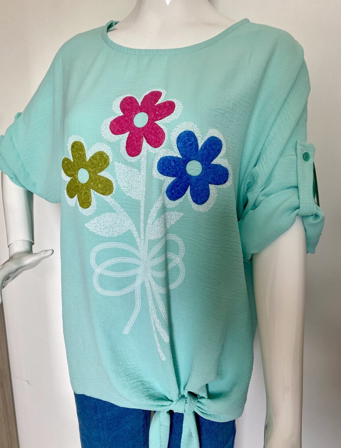 Blusa flores oversize