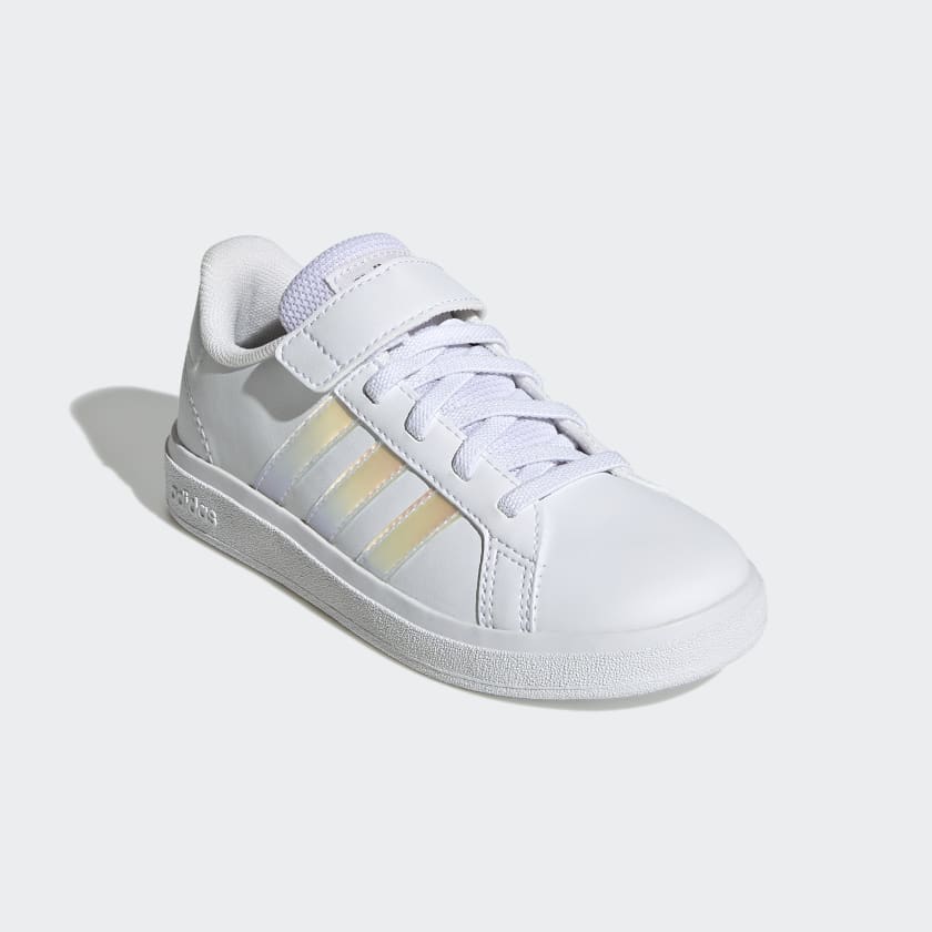 ADIDAS NIÑO ZAPATILLA GRAND COURT 2.0 EL K WHITE/IRIDESCENT