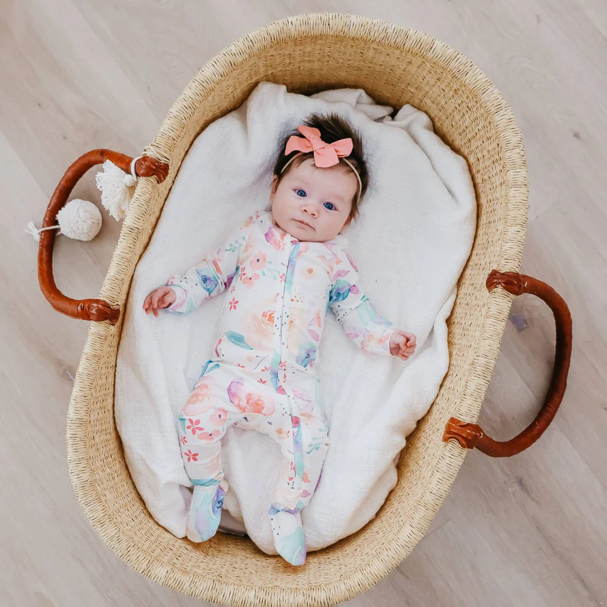 COPPER PEARL BEBE NIÑA PIJAMA BLOOM ZIP-UP