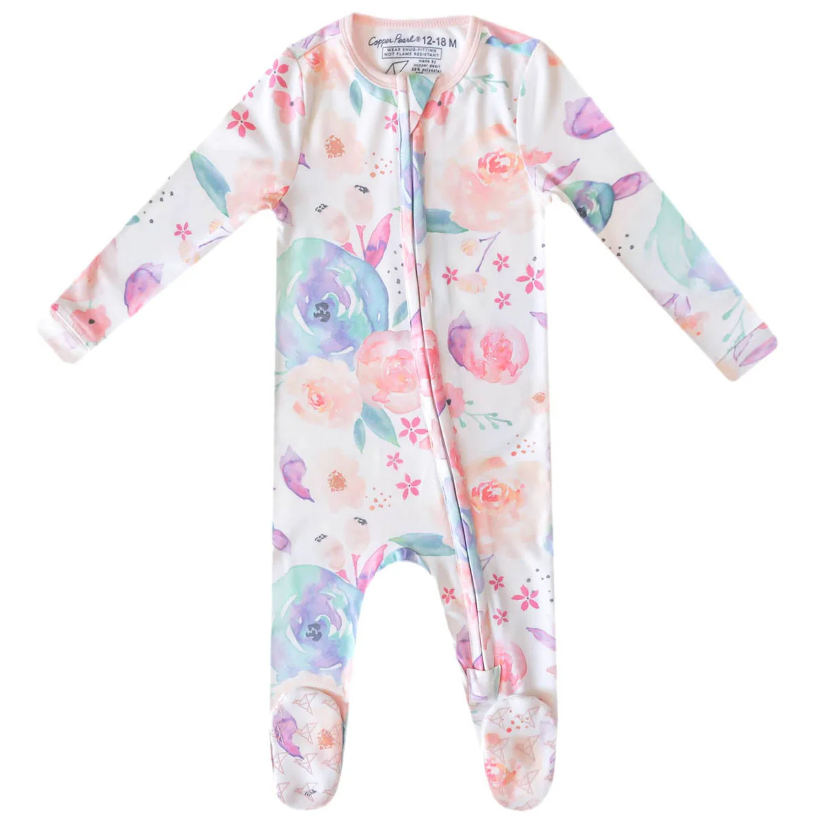 COPPER PEARL BEBE NIÑA PIJAMA BLOOM ZIP-UP