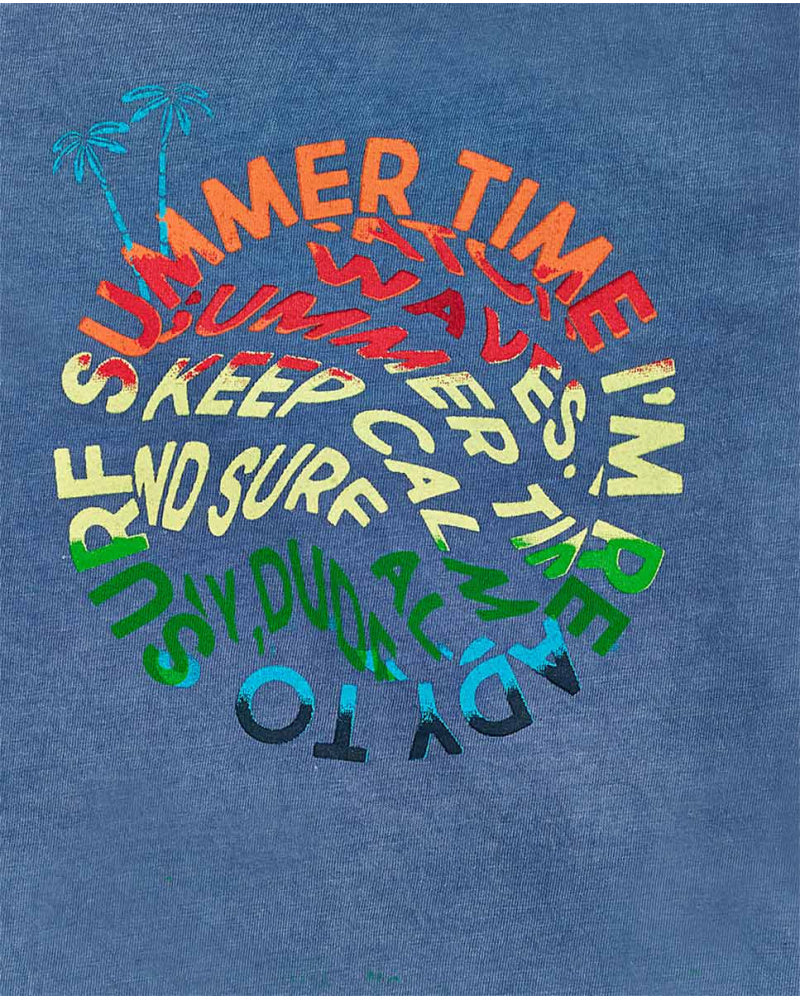 NATHKIDS NIÑO TSHIRT BEACH DAYS AZUL Y12672